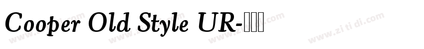 Cooper Old Style UR字体转换
